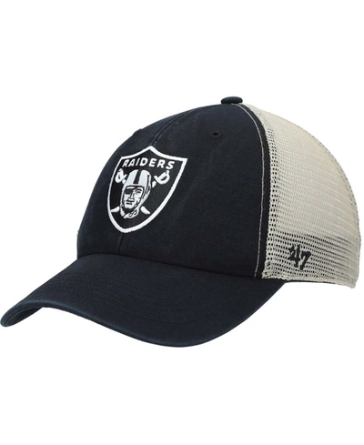 47 Brand Men's Black Las Vegas Raiders Flagship Mvp Snapback Hat