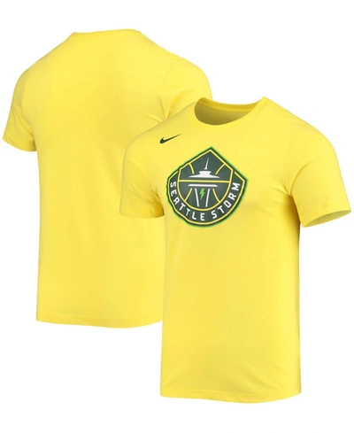 Nike Men's Yellow Seattle Storm Logo Performance T-shirt