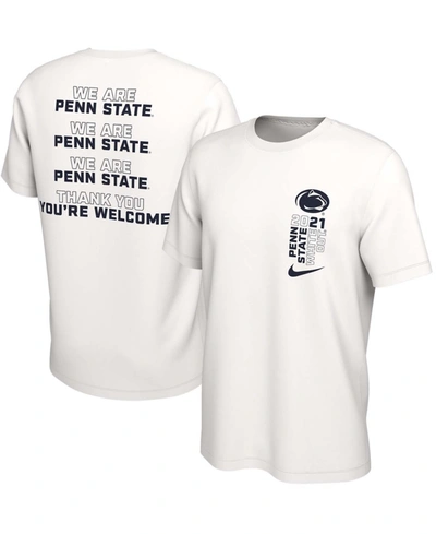NIKE MEN'S WHITE PENN STATE NITTANY LIONS 2021 WHITE OUT STUDENT T-SHIRT