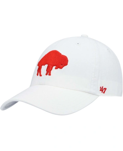 47 Brand Men's White Buffalo Bills Clean Up Legacy Adjustable Hat