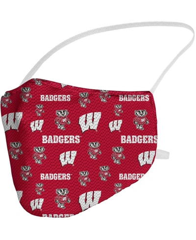 Fanatics Multi Adult Wisconsin Badgers All Over Logo Face Covering