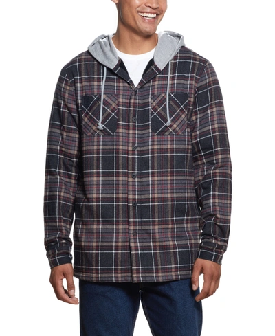 Weatherproof Vintage Men's Fleece Lined Flannel Shirt Jacket In
