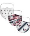 FANATICS MULTI ADULT HOUSTON TEXANS OFFICIAL LOGO FACE COVERING 3-PACK