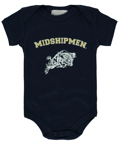 Two Feet Ahead Infant Boys And Girls Navy Midshipmen Arch And Logo Bodysuit