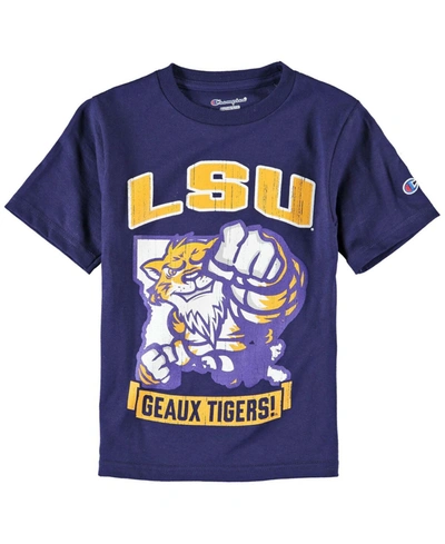 Champion Youth Purple Lsu Tigers Strong Mascot T-shirt