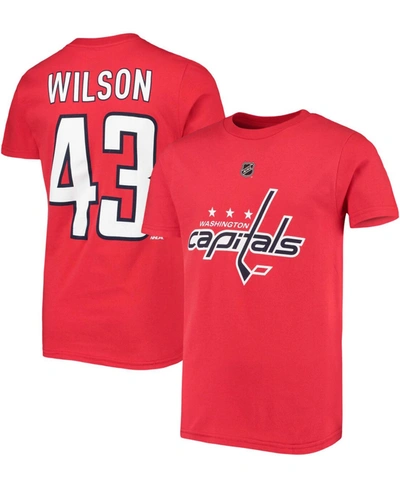 Outerstuff Youth Tom Wilson Red Washington Capitals Player Name And Number T-shirt