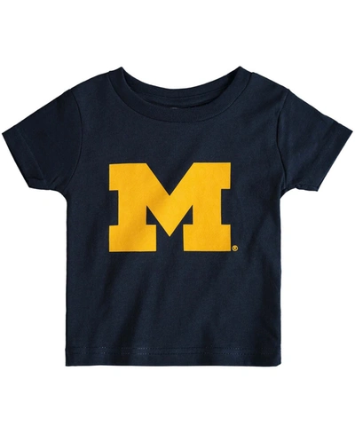 Two Feet Ahead Babies' Infant Boys And Girls Navy Michigan Wolverines Big Logo T-shirt