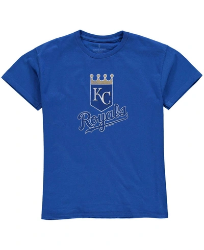 Soft As A Grape Kansas City Royals Youth Distressed Logo T-shirt - Royal Blue