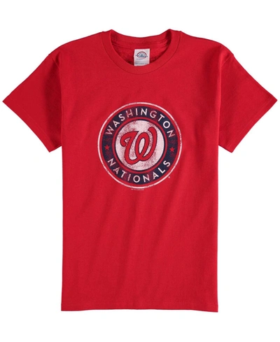 Soft As A Grape Washington Nationals Youth Distressed Logo T-shirt - Red