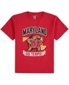 Champion Youth Red Maryland Terrapins Strong Mascot T-shirt In Red