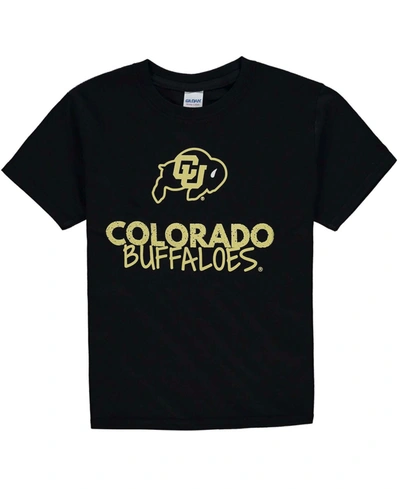 Two Feet Ahead Youth Black Colorado Buffaloes Crew Neck T-shirt