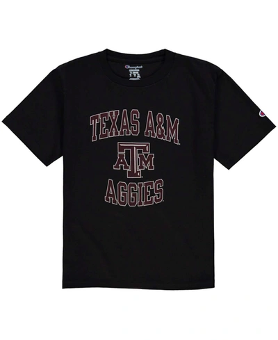 Champion Big Boys And Girls Black Texas A&m Aggies Circling Team Jersey T-shirt