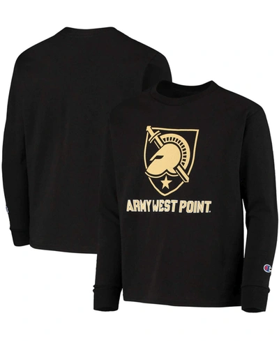 Champion Youth Black Army Black Knights Lockup Long Sleeve T-shirt