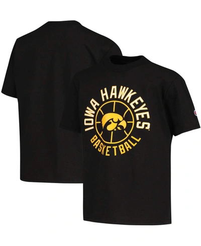 Champion Youth Black Iowa Hawkeyes Basketball T-shirt