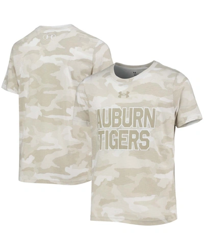 Under Armour Youth Tan Auburn Tigers Camo Logo T-shirt