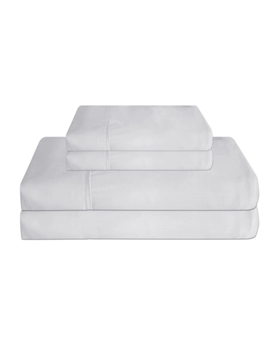 Elite Home 310 Thread Count Organic Cotton Super 4 Piece Sheet Set, Full Bedding In Light Gray