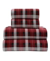 ELITE HOME TORREY LANE FLANNEL 4 PIECE SHEET SET, FULL BEDDING