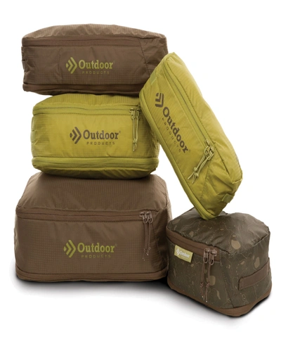 Outdoor Products Expandable Travel Cubes, Set Of 5 In Brown