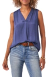 Vince Camuto Rumpled Satin Blouse In Clue