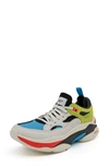 Brandblack Saga 130 Pony Sneaker - Neon Yellow + Pink + Ocean - Size 9 In Neon Yellow/ Pink/ Ocean