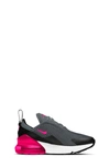 Nike Kids' Air Max 270 Sneaker In Grey/ Pink/ Black/ White