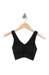 Rhonda Shear Moisture Wicking Underwire Seamless Bralette In Black