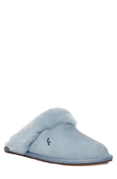 Koolaburra By Ugg ® Milo Genuine Shearling Scuff Slipper In Blue Fog