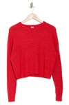 Abound Cozy Crew Neck Sweater In Red Chinoise