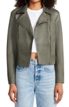 Bb Dakota By Steve Madden Not Your Baby Faux Suede Jacket In Surplus Green