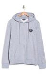 True Religion Core Zip-up Hoodie In Heather Grey