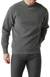 Rodd & Gunn Havelock Rib Mock Neck Wool Sweater In Charcoal