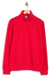 Tailorbyrd Fleece Q-zip Pullover In Deep Red