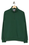 Tailorbyrd Fleece Q-zip Pullover In Green