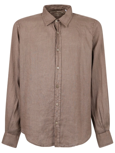 Original Vintage Style Linen Shirt In Beige