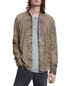 John Varvatos Stetson Pintuck Long Sleeve Shirt In Wet Sand