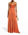A.l.c Cecilia Sleeveless Maxi Dress In Mecca Orange