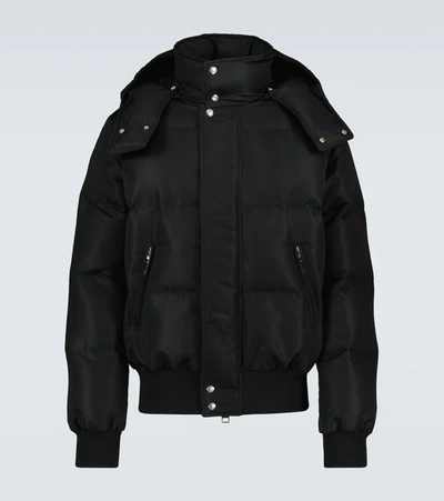 Alexander Mcqueen Men's Graffiti Logo Hooded Down Puffer Jacket In Black