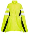 Balenciaga Polar Fleece Oversized Tracksuit Jacket In Fluo Yellow W