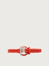 Ferragamo Gancini Size 19 Braided Bracelet In Red