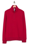Tailorbyrd Fleece Q-zip Pullover In Deep Red