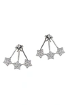 CZ BY KENNETH JAY LANE PAVE CZ STAR JACKET EARRINGS