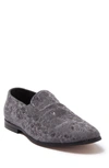 Robert Graham Men's Sonoma Velvet Skull Loafers In Grey