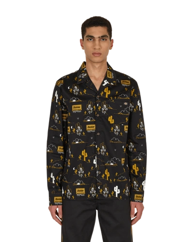Dickies Bettles Graphic-print Relaxed-fit Cotton Shirt In Black