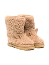 Donsje Slip-on Faux Fur Boots In Brown
