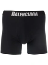 Balenciaga Branded-waistband Stretch-cotton Boxers In Black