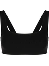 Duskii Jackie Square Neck Bikini Top In Black