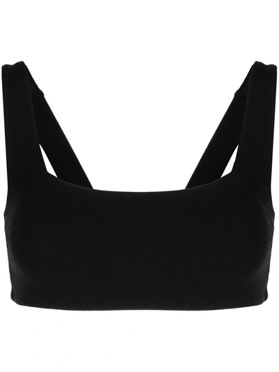 Duskii Jackie Square Neck Bikini Top In Black