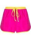 Duskii Colourblock Swim Shorts In Pink