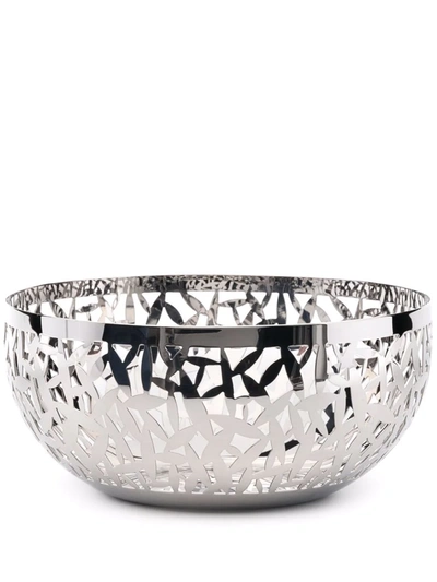 Alessi Cut Out-detail Bowl In Silver