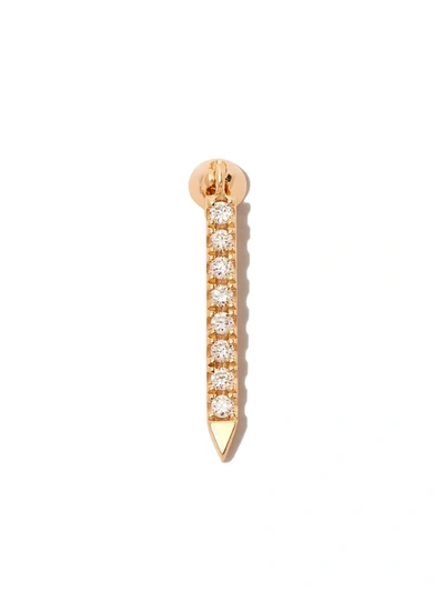 Maria Tash 18kt Yellow Gold Eternity Bar Diamond Single Earring